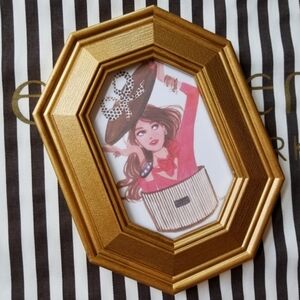 ❗Authentic Henri Bendel Store Display Art on Gold Ornate Frame❗